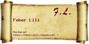 Feber Lili névjegykártya